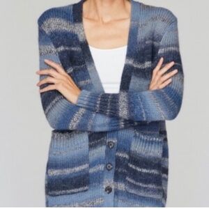Roller Rabbit Blue Gradient Knit Cardigan